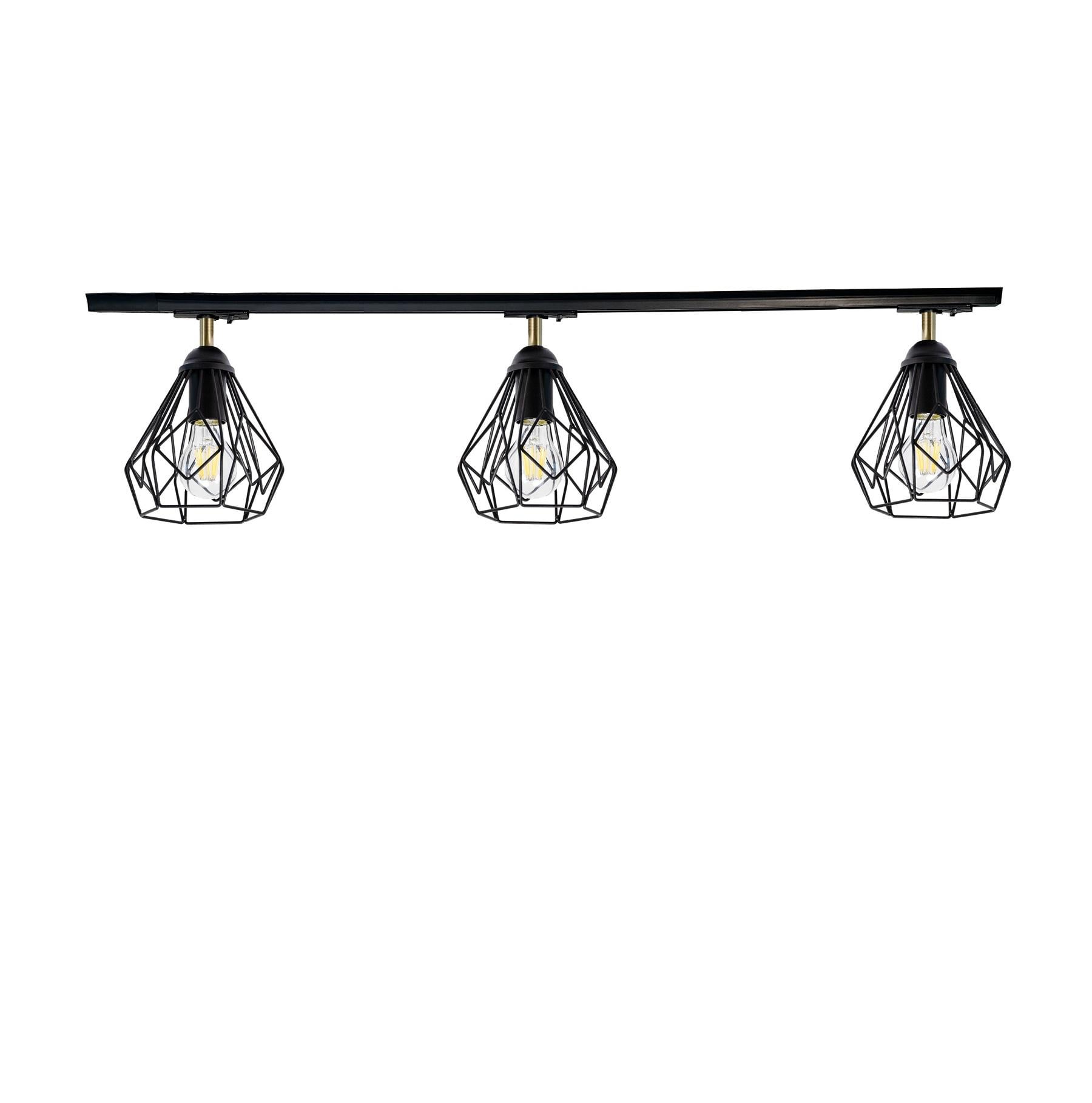 Светильник трековый потолочный Atmolight Track-3 Bevel TL165-1000-3 на три плафона Черный Светильник трековый потолочный Atmolight Track-3 Bevel TL165-1000-3 на три плафона Черный