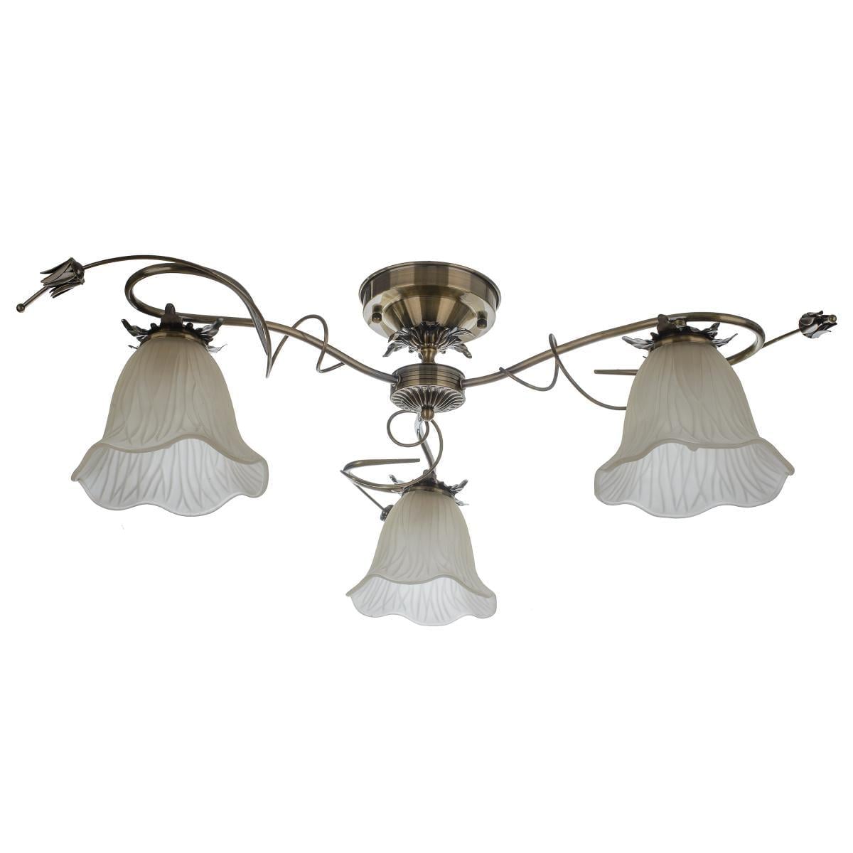 Люстра потолочная Brille BKL-066S/3C флористика на 3 плафона