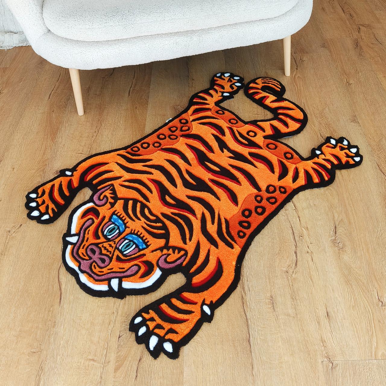 Ковер ручной работы Шкура тигра 200х120 см