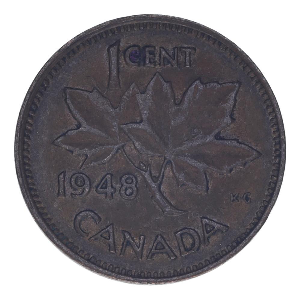 Коллекционная монета Канада 1 цент 1948 F-VF (М23523)