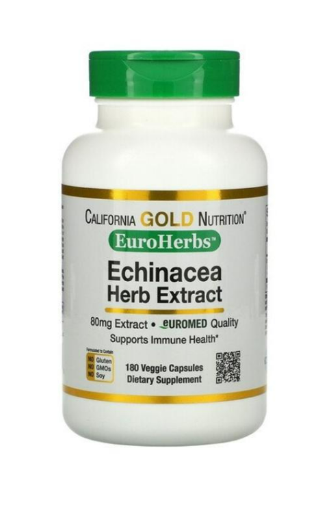 Добавка натуральная Echinacea Herb Extract 80 мг 180 veggie capsules