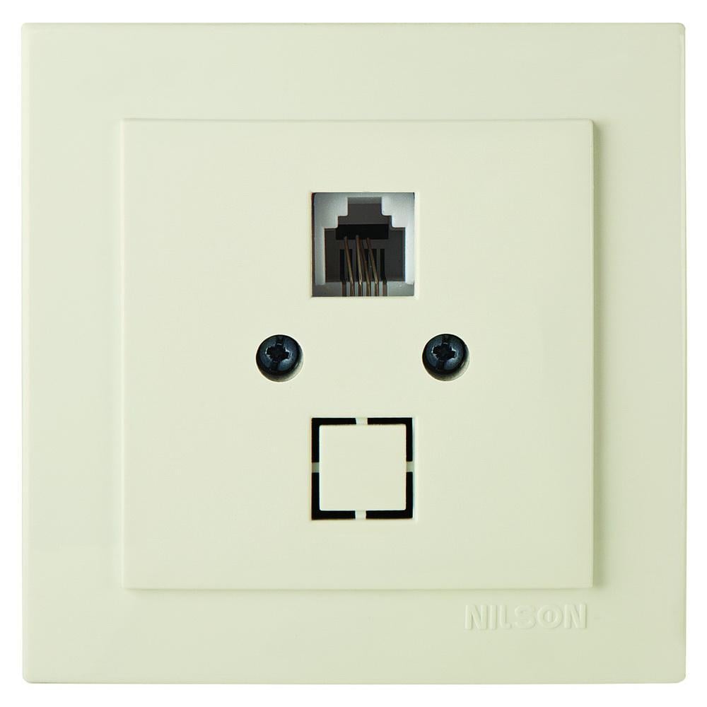 Розетка Nilson Touran телефонна Кремовий (24121040)