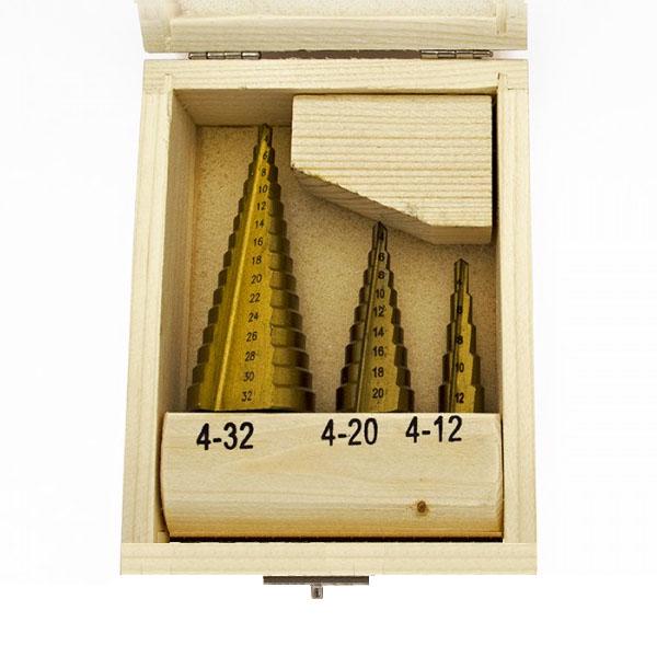 Набір ступенчастих свердел 4-12/4-20/4-32 мм (16125090)