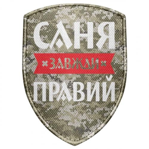 Шеврон щит "Саня завжди правий" (17681792-22-197236)