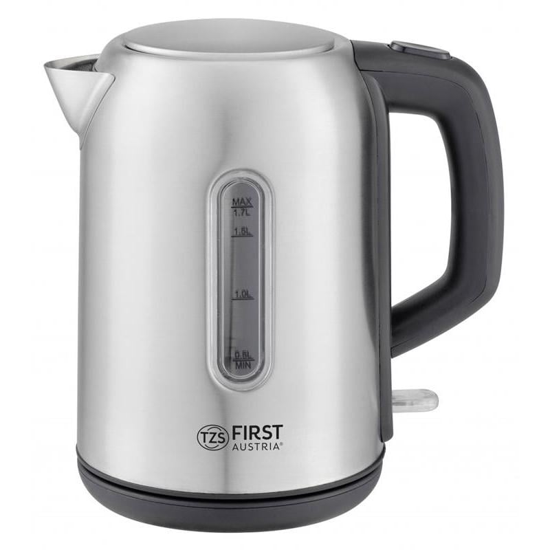 Електрочайник First FA-5409-5 нержавіюча сталь 1,7 л 2200 Вт Чорний (28916234)