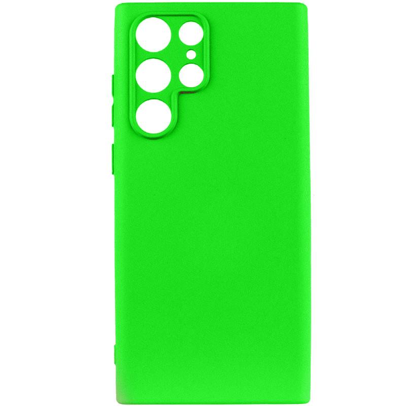 Противоударный чехол Silicone Cover Lakshmi Full Camera (A) для Samsung Galaxy S24 Ultra Салатовый / Neon Green