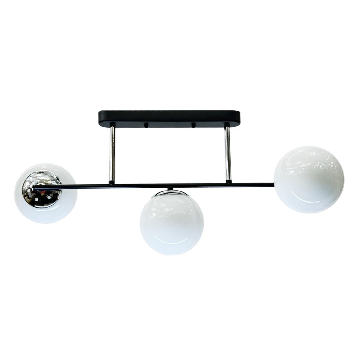 Люстра стельова NUMINA 3-K2381/3 BK+CH на 3 плафони (31424523)