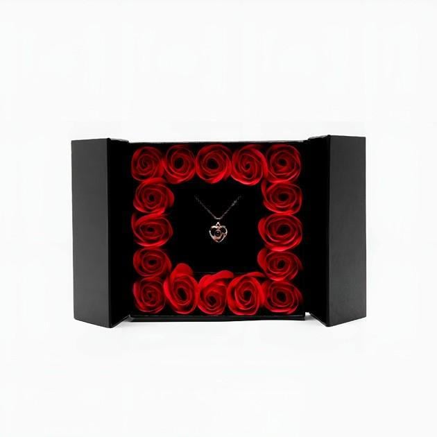 Набор подарочный Ароматные розы и кулон с проекцией "Я тебя люблю" (2104618435)