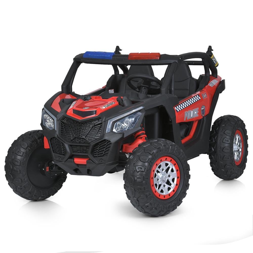 Детский электромобиль двухместный полицейский Bambi джип багги M 5743EBLR 24V Красный
