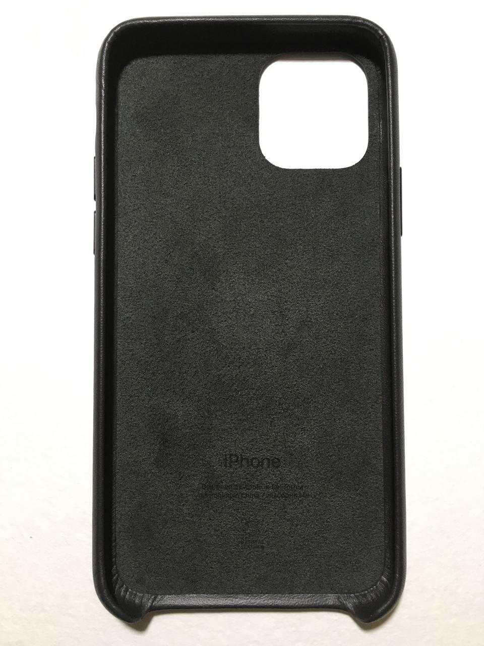 Чехол кожаный оригинальный Leather Case MX0E2ZM/A для Iphone 11 Pro Max 6.5" Black - фото 4