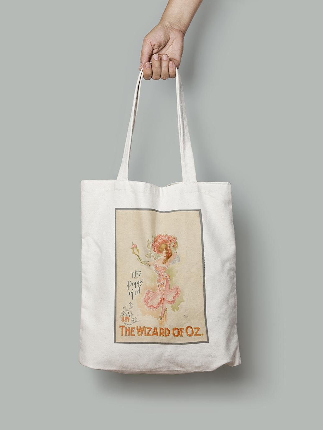 Эко-сумка Маковая девочка в волшебнике из страны Оз. шопер (pink_retro_Bag)