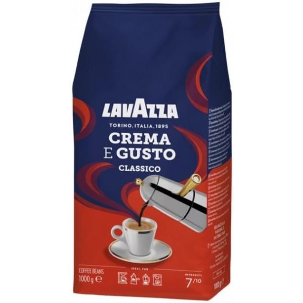 Кава в зернах Lavazza Crema e Gusto Classico пакет 1 кг