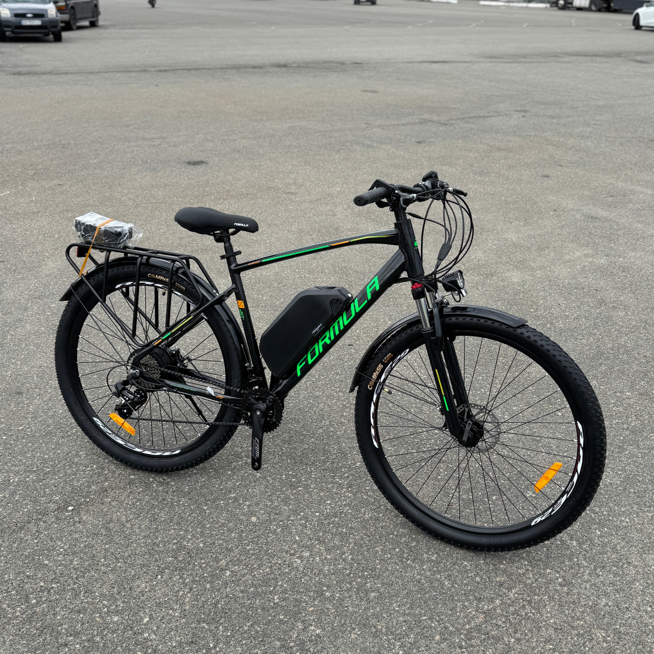 Велосипед з електроприводом AL Formula CURSOR MAN DD CS 28" 20" 48B 17,5Ахч 350 Вт 2025 року Сріблясто-зелений - фото 2