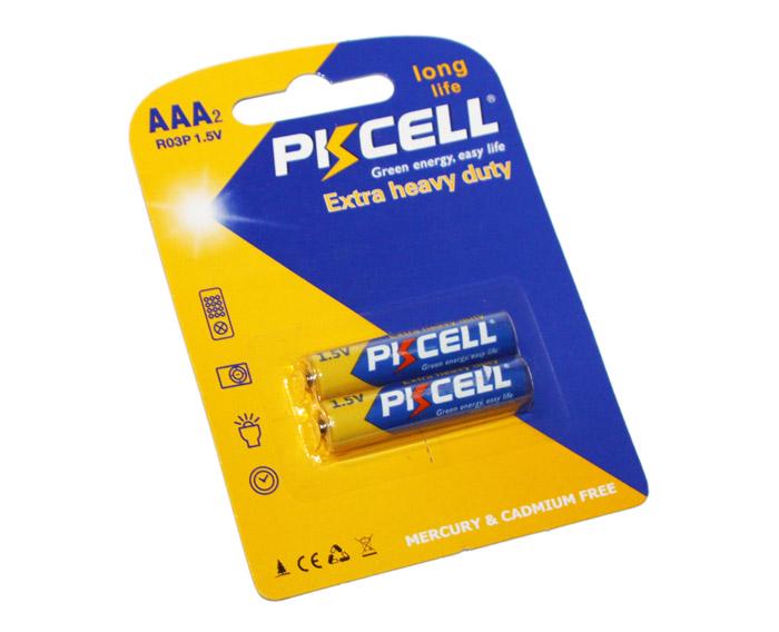 Батарейки PKCELL AAA/R03 1,5V 2 шт. (R03P-2B)