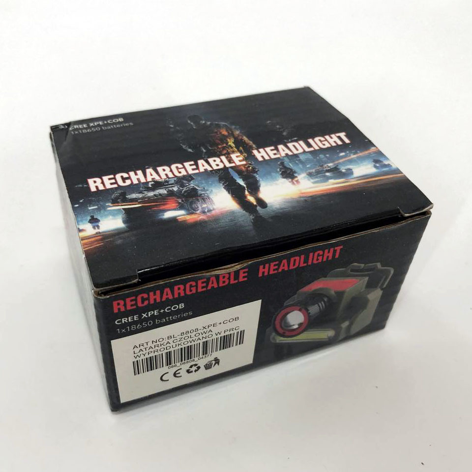 Фонарь налобный 8808/6908-XPE+COB встроенный аккумулятор - фото 6 Фонарь налобный 8808/6908-XPE+COB встроенный аккумулятор - фото 6