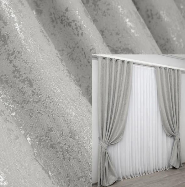 Ткань для штор лен Серый (1179ш) - фото 5