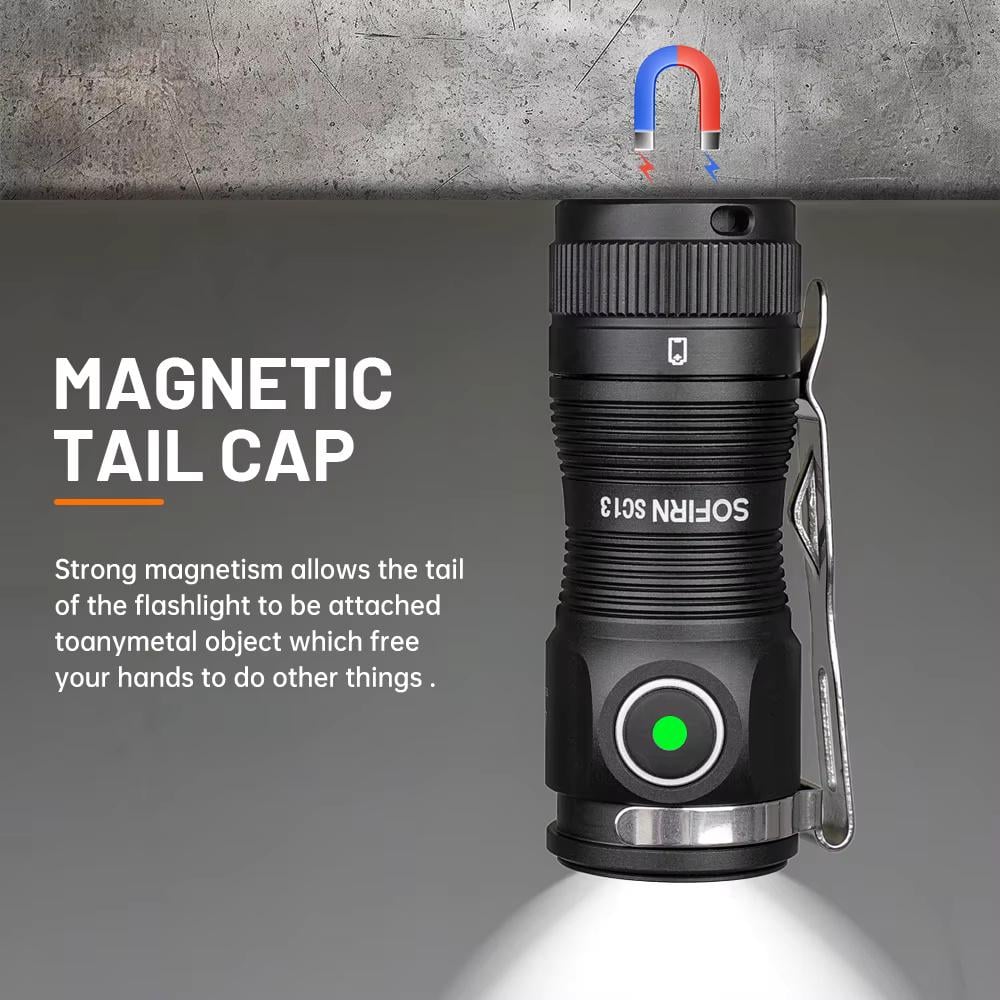 Ліхтарик світлодіодний Sofirn SC13 SST40 LED 1300Lm Black (SST40) - фото 13