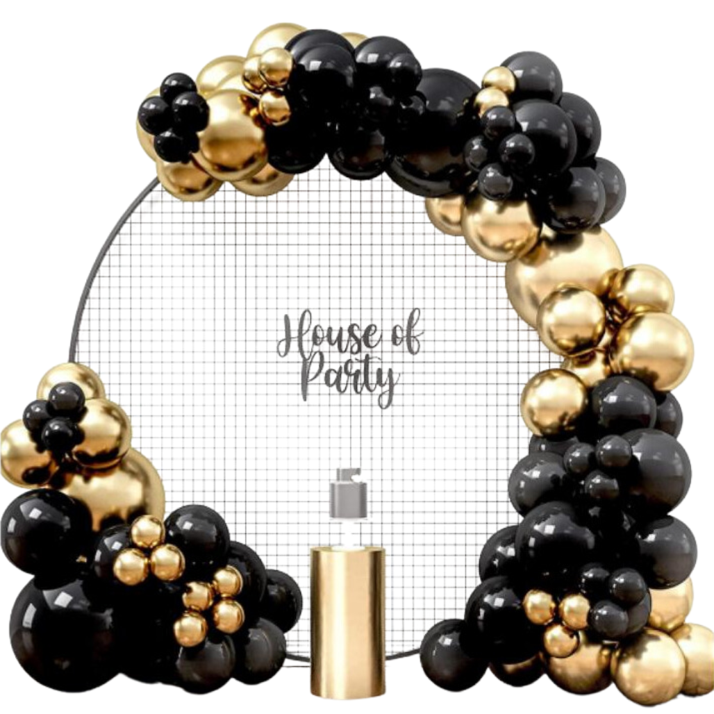 Набор шаров для дня рождения свадьбы и вечеринки Черный/Золотой Набор шаров для дня рождения свадьбы и вечеринки Черный/Золотой