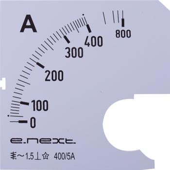 Шкала для амперметра E.NEXT e.meter72.a400.scale 400A АС 72х72 мм (s066006) - фото 2