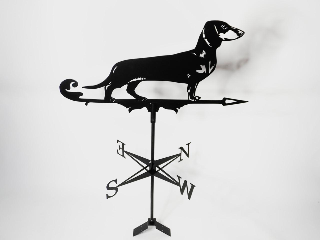 Флюгер большой на крышу Собака Такса на высокий дом 125x100 см (1192409)