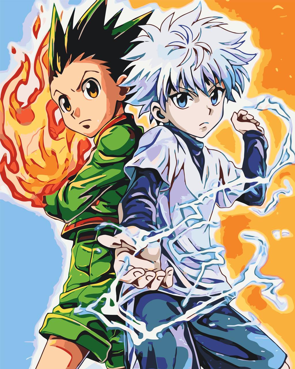 Картина по номерам ORIGAMI Хантер х Хантер Киллуа Золдик и Гон Фрикс Аниме 40х50 см (LW31060)