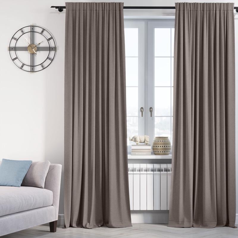 Комплект штор Lux Portiery CALIFORNIA микровелюр двойной 200x270 см 2 шт. Капучиново-бежевый (MD 1501) Комплект штор Lux Portiery CALIFORNIA микровелюр двойной 200x270 см 2 шт. Капучиново-бежевый (MD 1501)