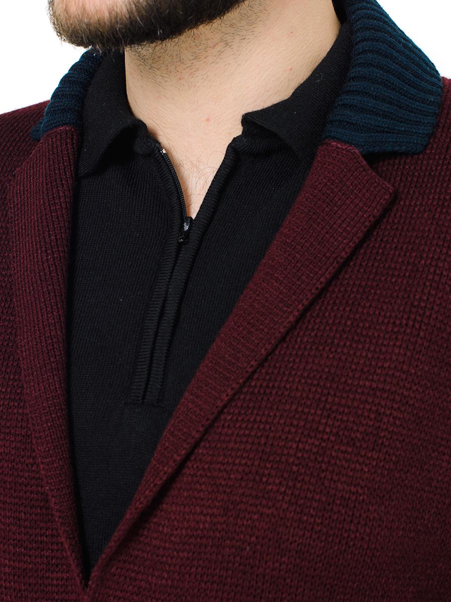 Трикотажний піджак SVTR р. 52 Бордовий (393) - фото 4