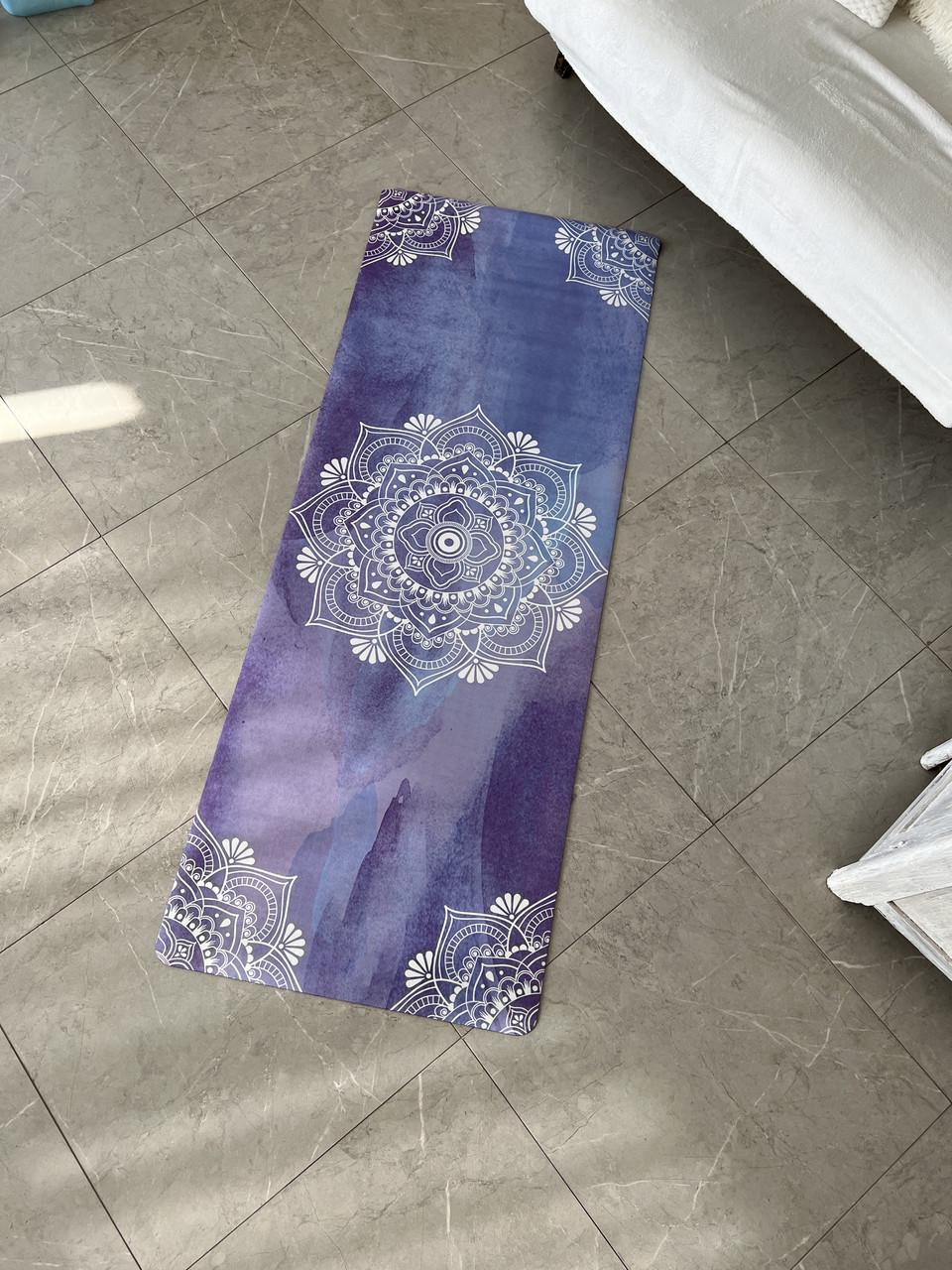 Коврик для йоги Lita Mandala SU премиальный замшевый/каучуковый 183х68х0,3 см Фиолетовый (13510839) - фото 2 Коврик для йоги Lita Mandala SU премиальный замшевый/каучуковый 183х68х0,3 см Фиолетовый (13510839) - фото 2