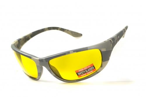 Очки защитные открытые Global Vision HERCULES-6 Digital Camo Yellow