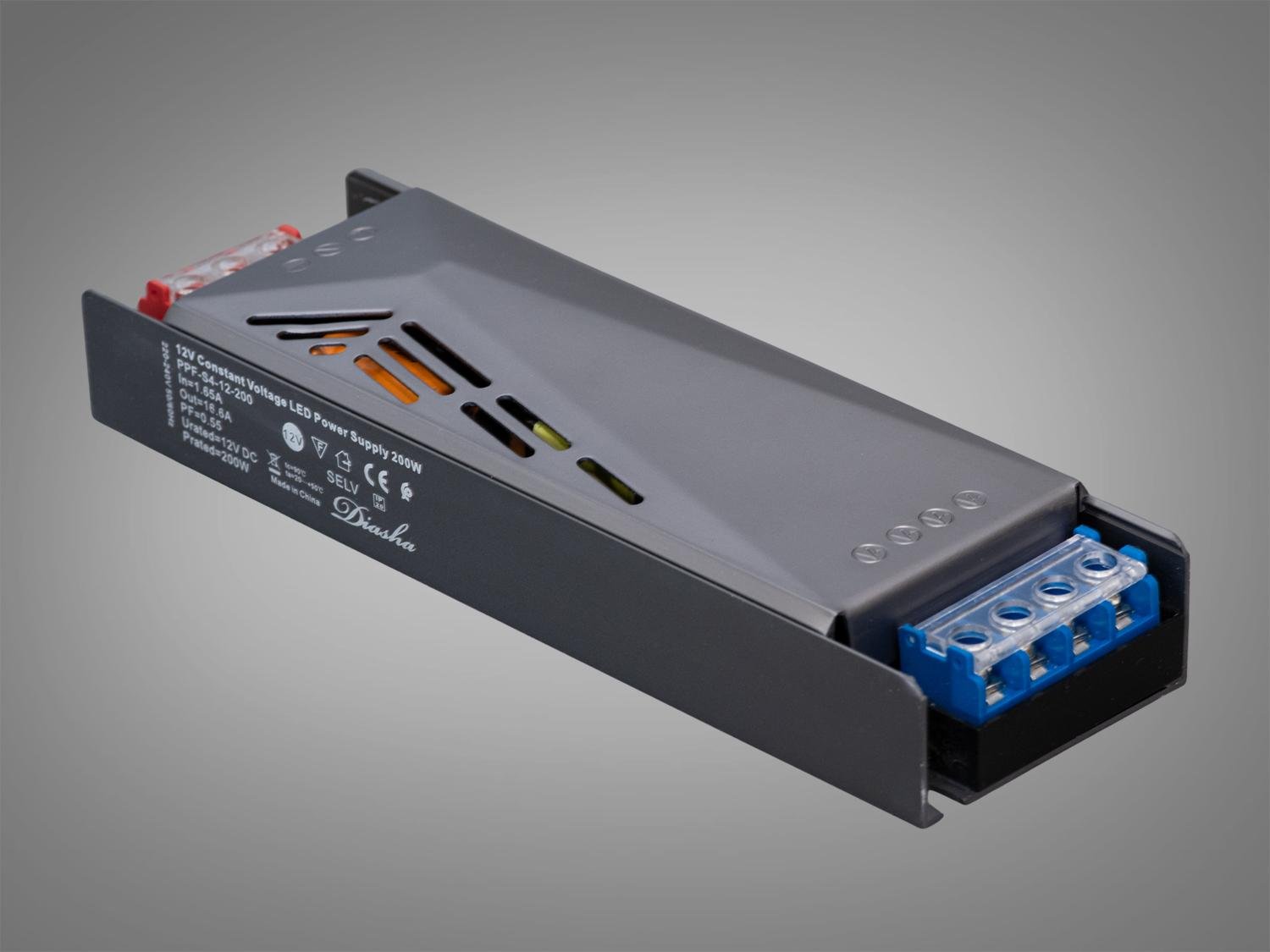 Блок живлення для LED стрічки 12 В 200 Вт 16,66А (PPF-A200w-12 В) - фото 2 Блок живлення для LED стрічки 12 В 200 Вт 16,66А (PPF-A200w-12 В) - фото 2