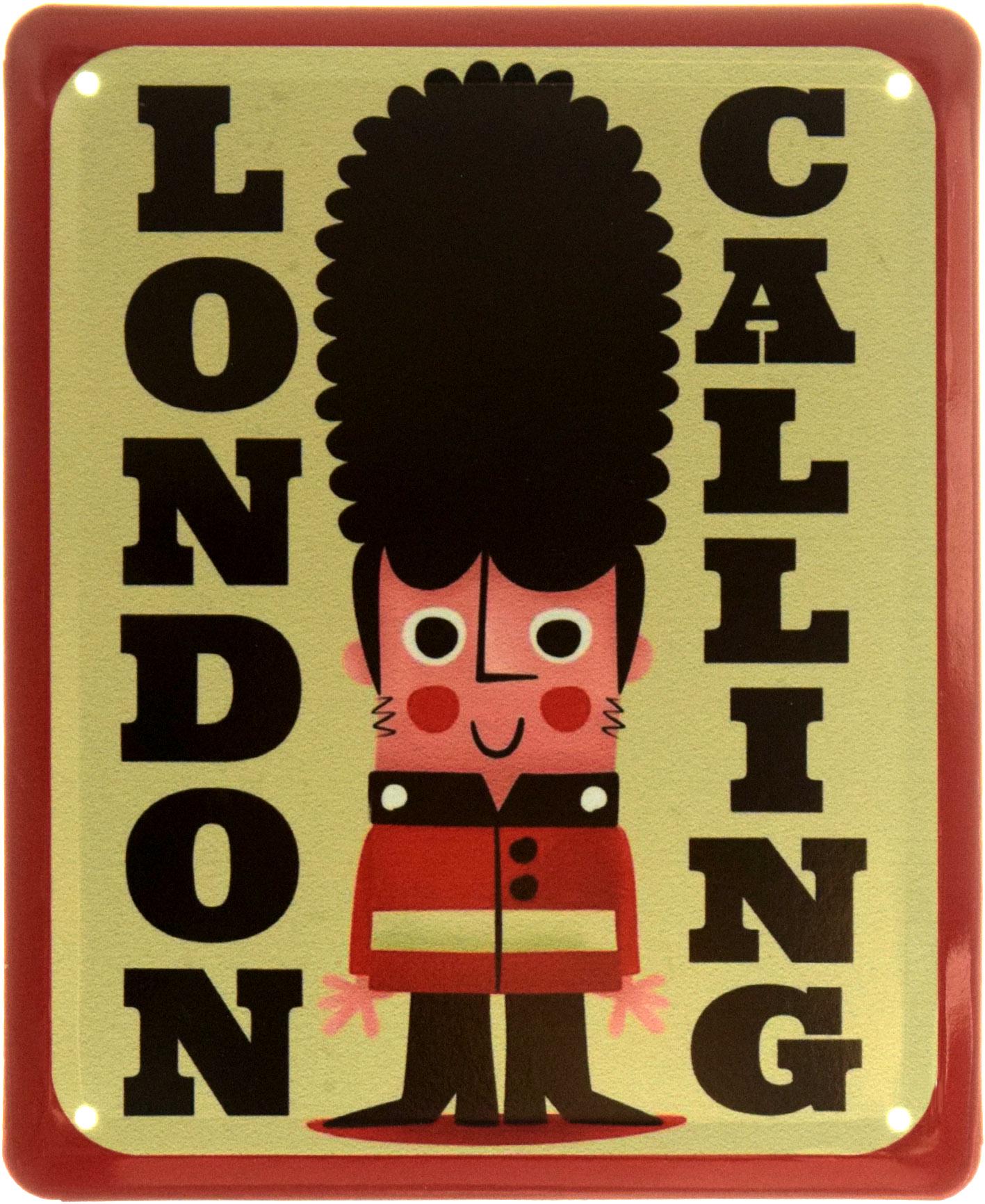 Табличка металлическая "London Calling" 18x22 см (ms-103865)