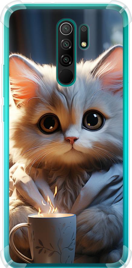 Чохол на Xiaomi Redmi 9 Білий кіт (5646sp-2019-42517)