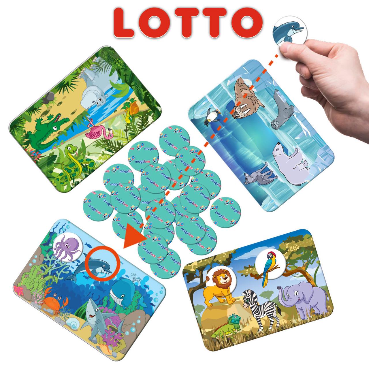 Настільна гра настільна розвиваюча Magdum Лото та мемо Зоопарк (ME5032-21 EN) - фото 3