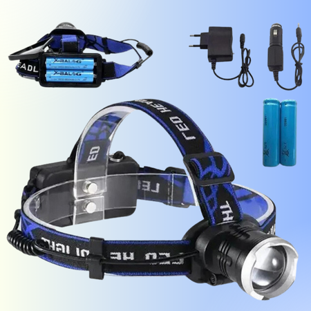 Ліхтар налобний Bailong BL-T24-P50 на акумуляторі Zoom 3 режими роботи (69688) - фото 4