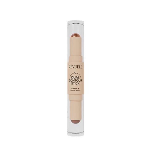 Олівець для контурингу обличчя подвійний Revuele Dual Contour Stick 3,7 г тон 01 Бурштиновий/Бронзовий
