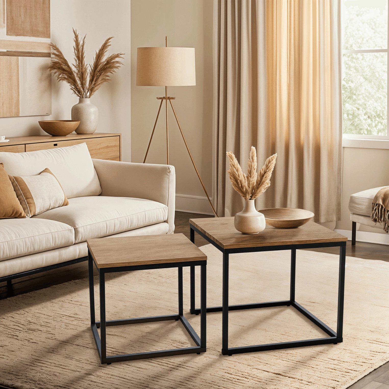 Комплект журнальных столов Mebel Elite CARMI 2 шт. Дуб золотой (ME.CARMI/DZ/CZ/L) - фото 9 Комплект журнальных столов Mebel Elite CARMI 2 шт. Дуб золотой (ME.CARMI/DZ/CZ/L) - фото 9