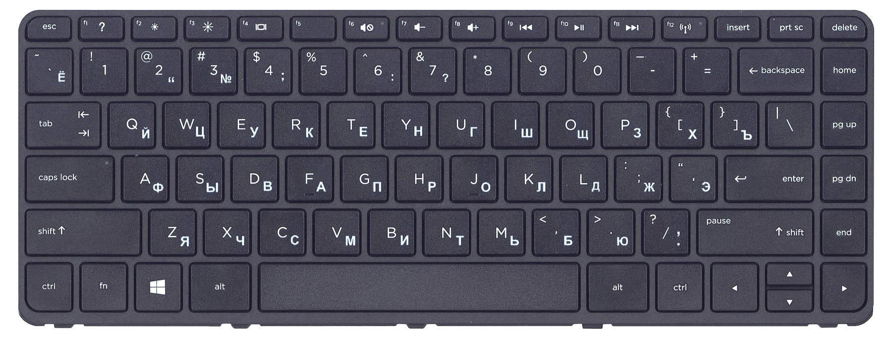 Клавиатура для ноутбука HP Pavilion 14-E Black Frame Black