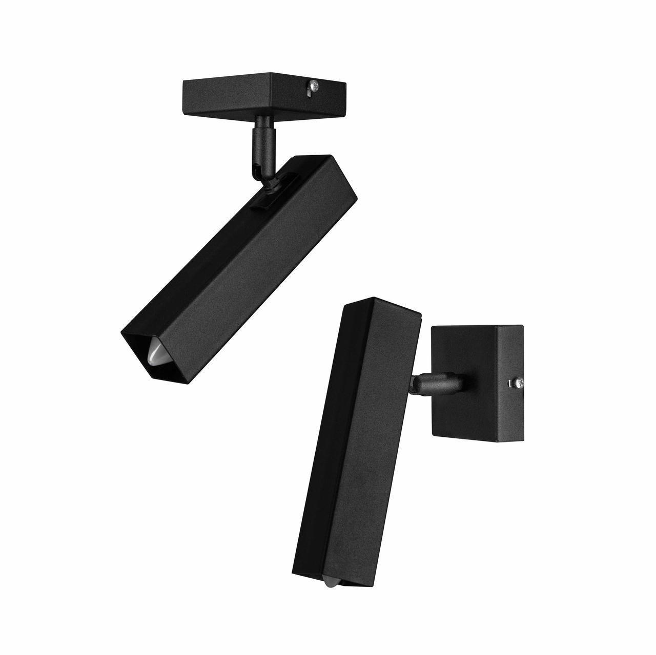 Светильник спот MSK ELECTRIC Quadro с поворотным механизмом под лампу Е14 Черный (SQ 1840) - фото 3