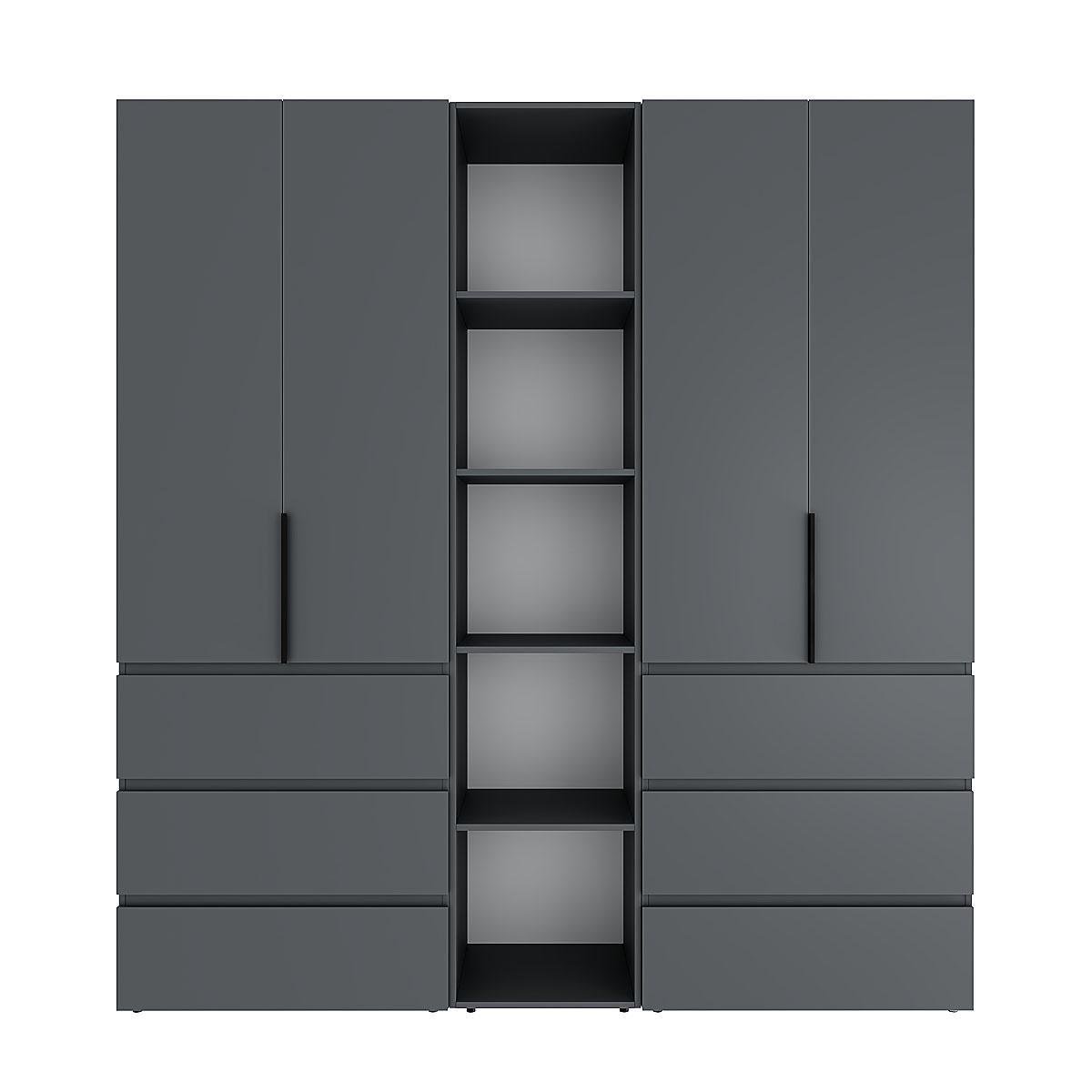 Шафа розпашна комбінована ART IN HEAD №6 Light 2000x500x2200 мм Графіт сірий (GALTK067000000) - фото 1 Шафа розпашна комбінована ART IN HEAD №6 Light 2000x500x2200 мм Графіт сірий (GALTK067000000) - фото 1