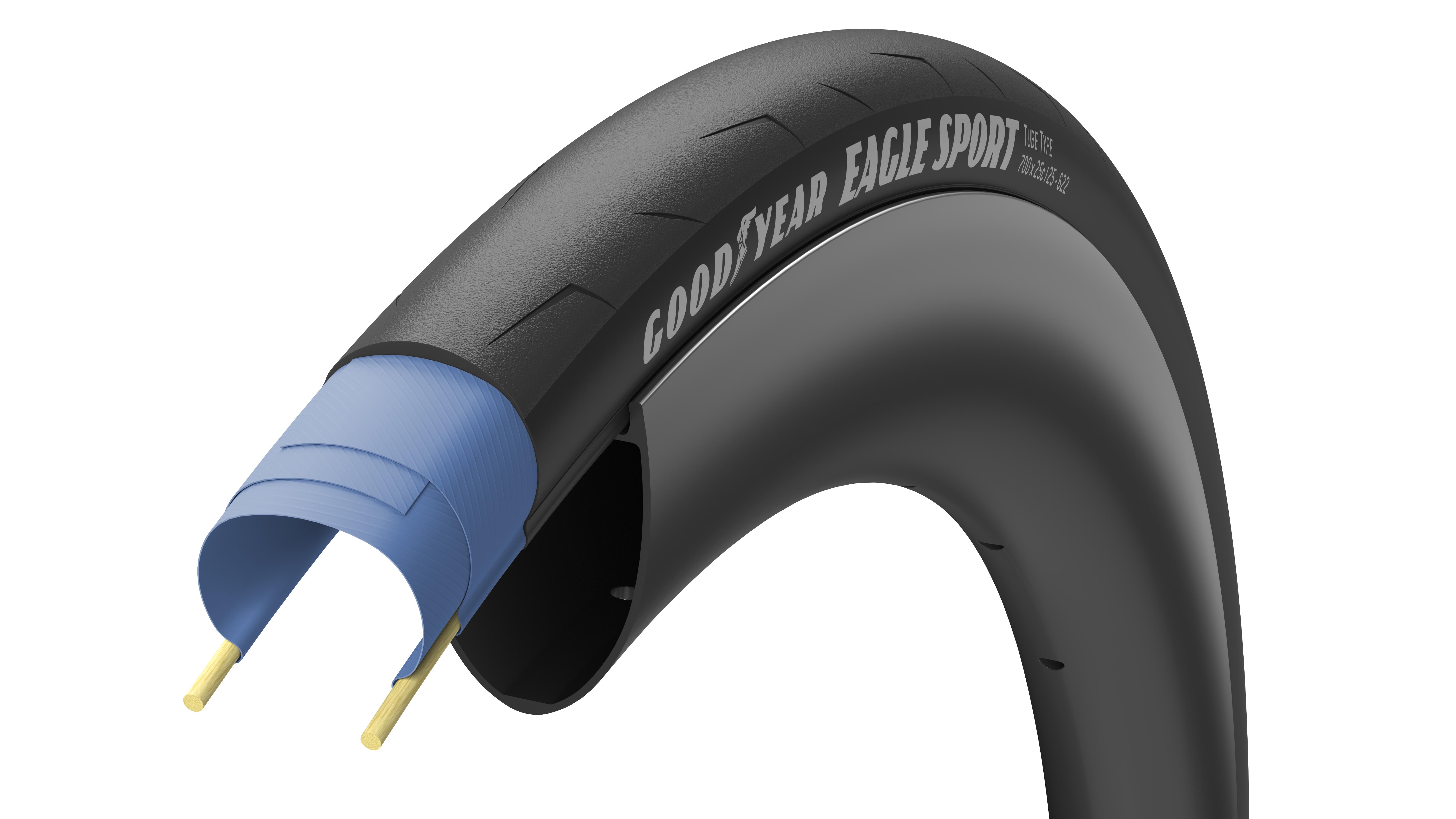 Покришка велосипедна GoodYear EAGLE Sport tube type folding 60tpi 700x28C/28-622 Black (TIR-27-47)