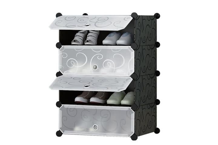 Шафа пластикова для взуття розкладна 37x37x73 см (30009)
