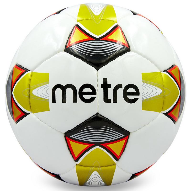 Мяч футбольный Zelart METRE BALLONSTAR T-6045 №5 PU Белый/Черный/Желтый (DR008179)