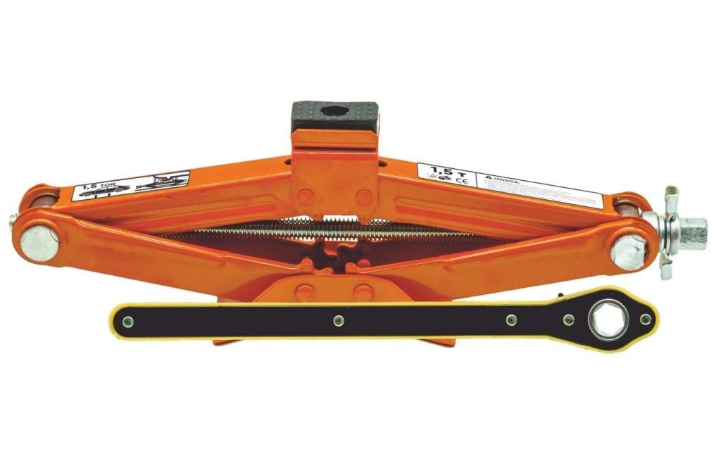 Домкрат винтовой ромбовидный Elegant Plus с трещоткой 1,5 т 104-385 мм (EL 100 815)