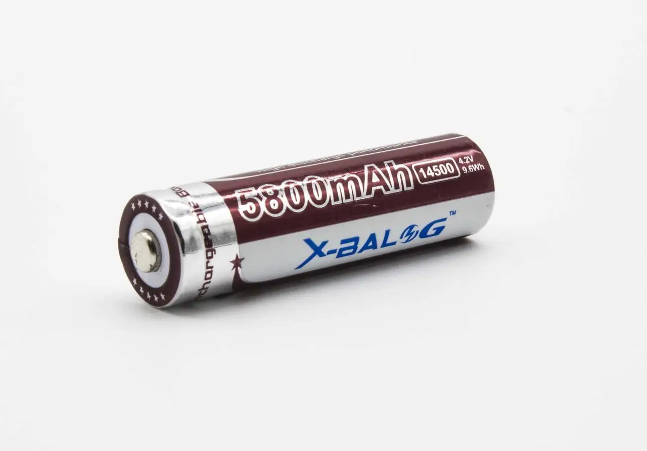 Аккумуляторная батарея Li-ion X-Balog 14500-5800 mAh 4,2 V 9,6 WH 2 шт. (720ea5e9) - фото 5