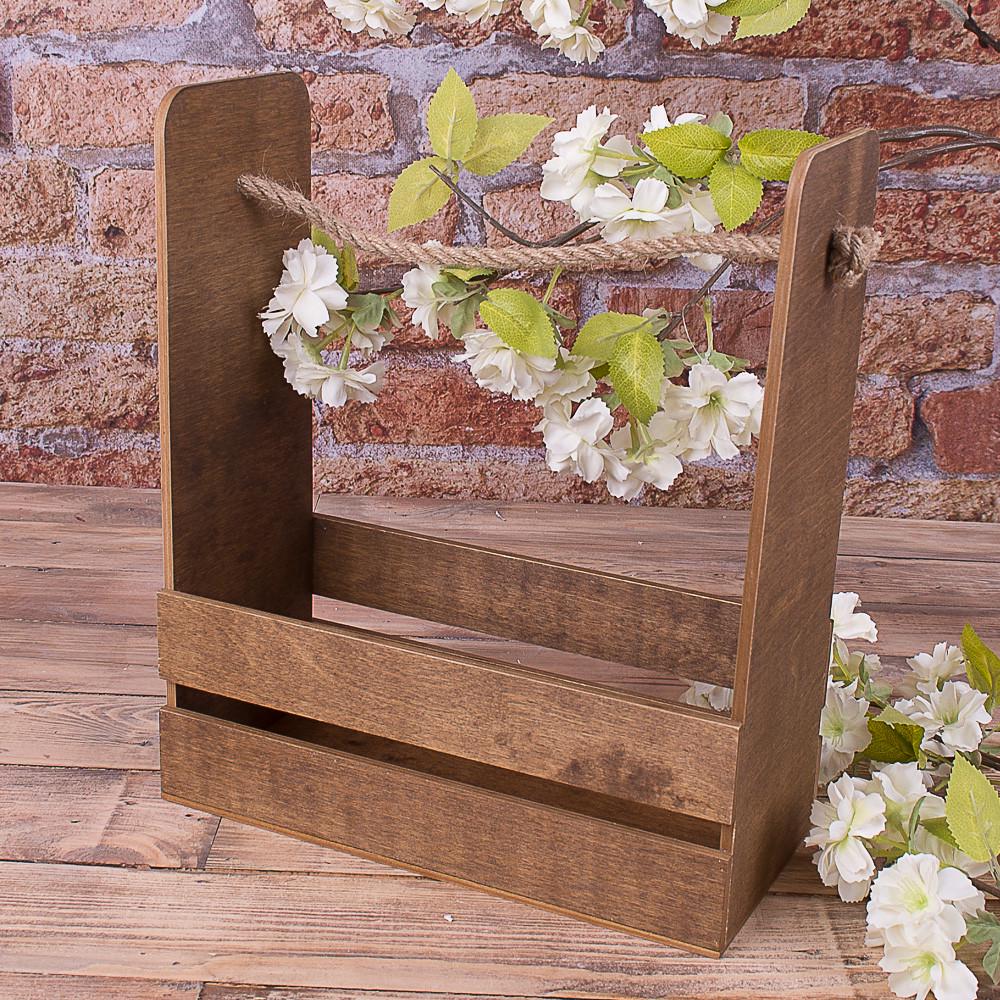 Ящик для цветов с канатом Коричневый (1106-1)