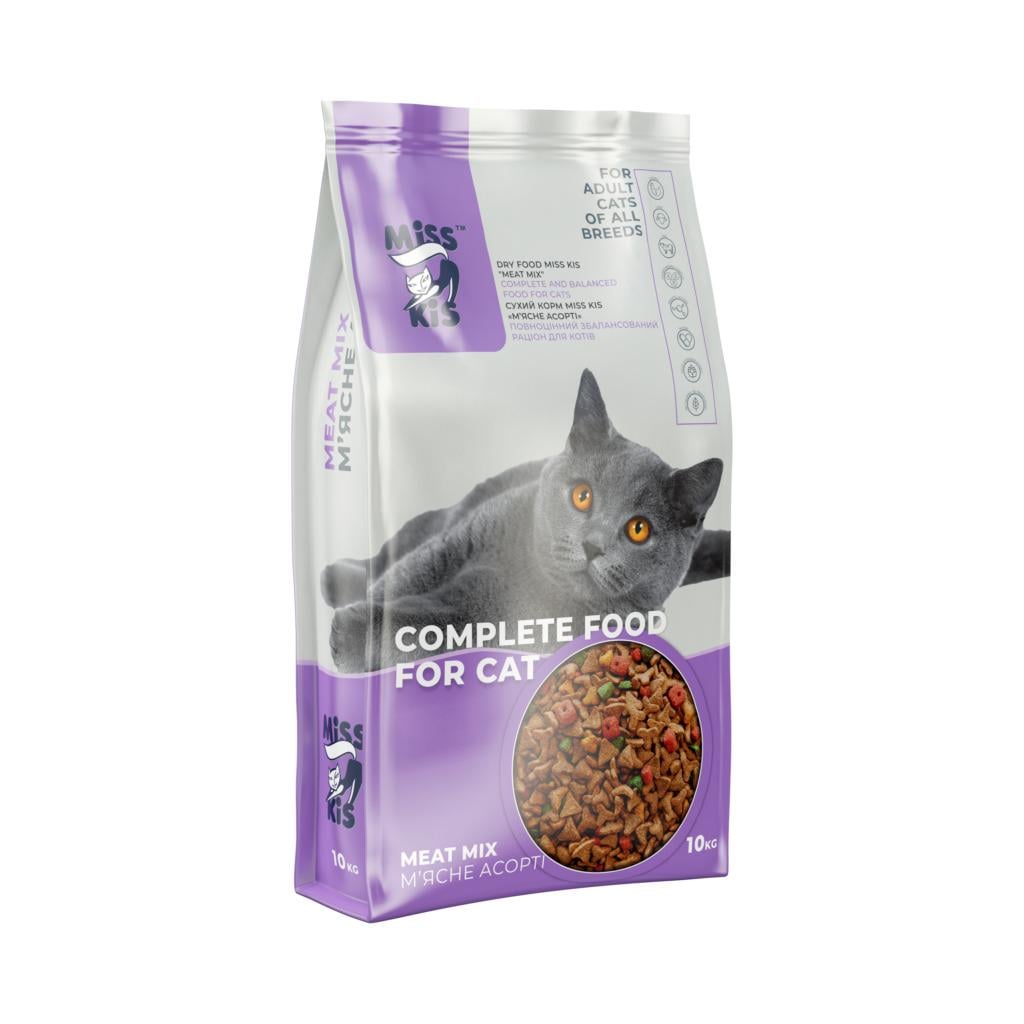 Корм для кошек сухой Miss Kis Мясное ассорти 10 кг (37202591) Корм для кошек сухой Miss Kis Мясное ассорти 10 кг (37202591)