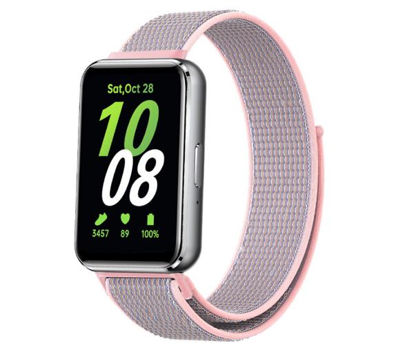 Ремешок Epik Nylon для смарт-часов Samsung Galaxy Fit3 Розовый (49706)
