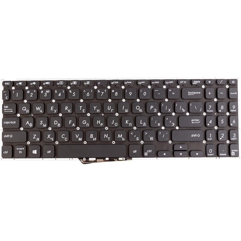 Клавиатура Power для ноутбука ASUS X512J X512F без фрейма Черный