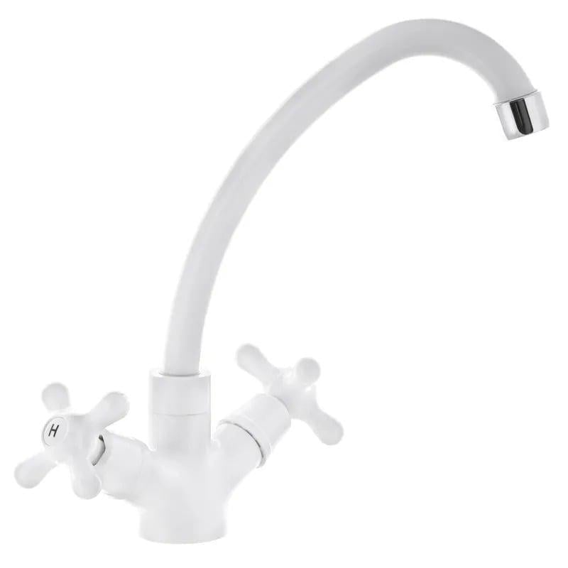 Смеситель для кухни PLAMIX AMAX-271 с подводом White (PM0649)