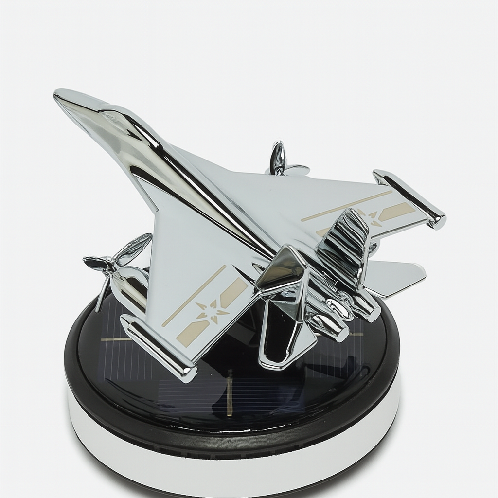 Ароматизатор-диффузор для авто Самолет на солнечной батарее многоразовый Silver (2662596709)